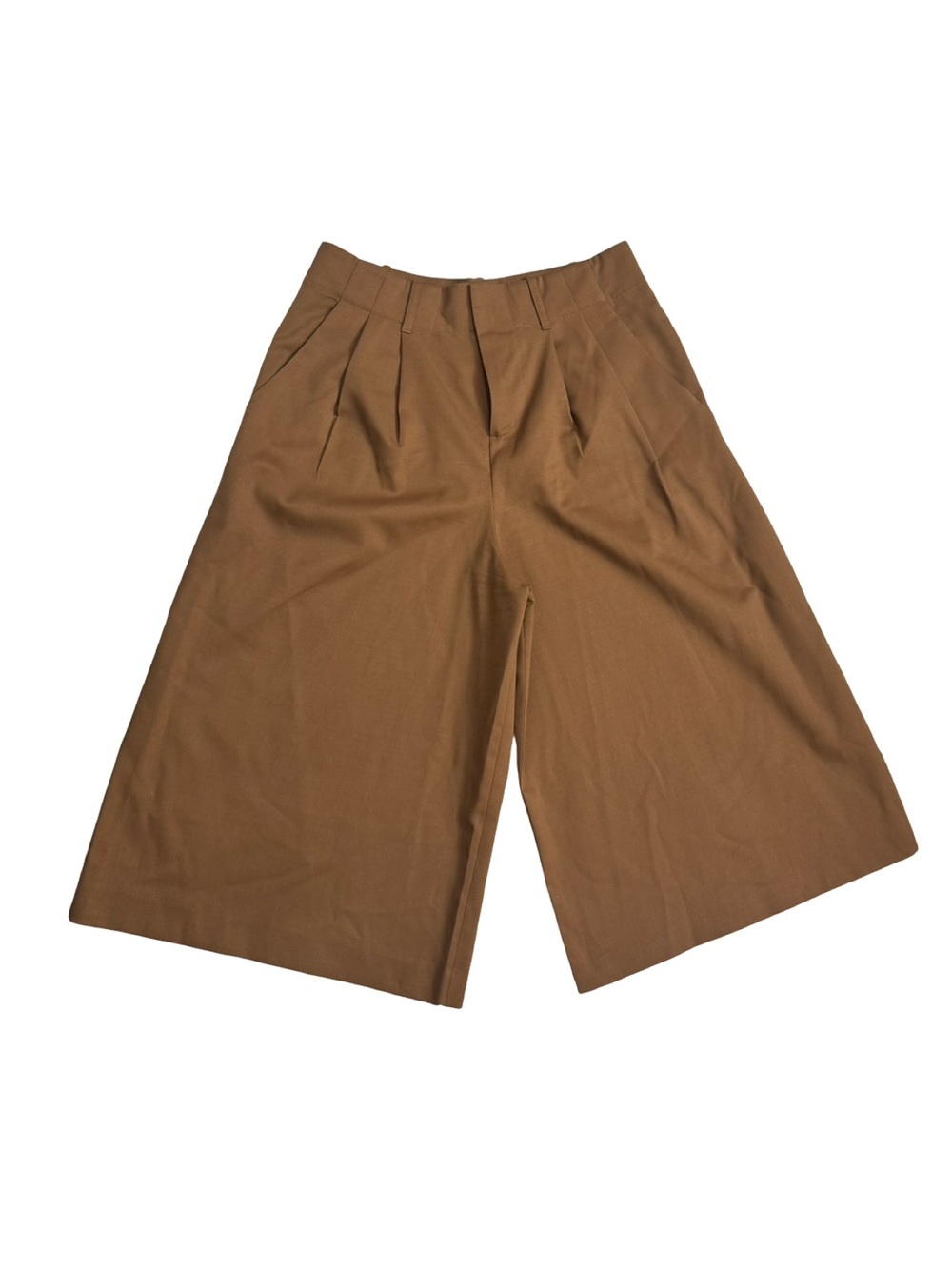 Alice + Olivia Wool Blend Pleated Culotte Bermuda Shorts Size 4 Wide Leg Cropped